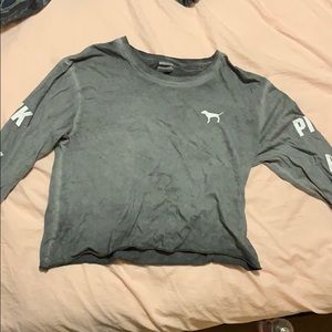 PINK long sleeve crop too